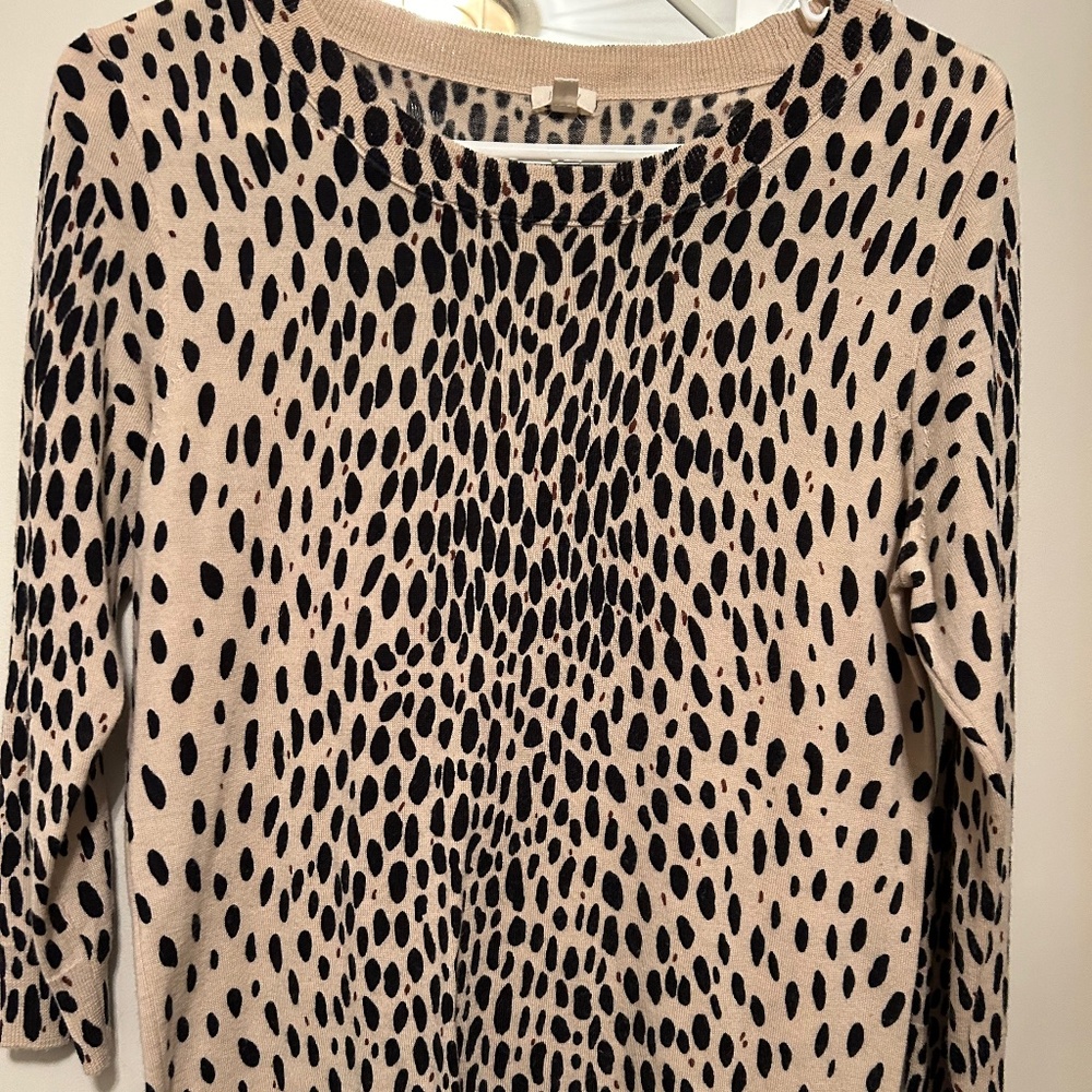Leopard Print Sweater - image 1